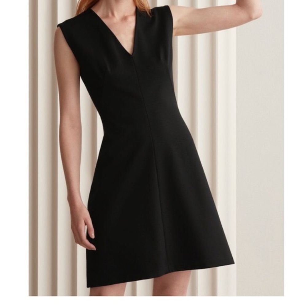 EVERLANE sleeveless v-neck flare dress
